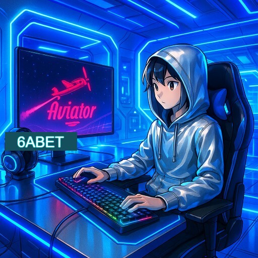 Imagem promocional do app oficial 6ABET destacando a conveniência de jogar cassino online pelo celular ou navegador