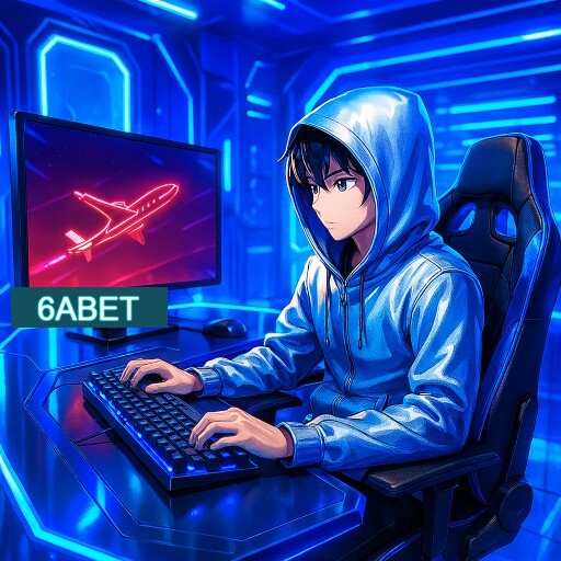 Imagem promocional do app oficial 6ABET destacando a conveniência de jogar cassino online pelo celular ou navegador