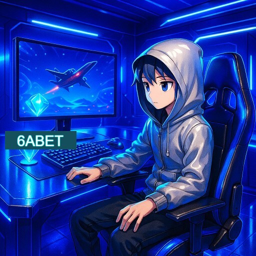 Imagem promocional do app oficial 6ABET destacando a conveniência de jogar cassino online pelo celular ou navegador