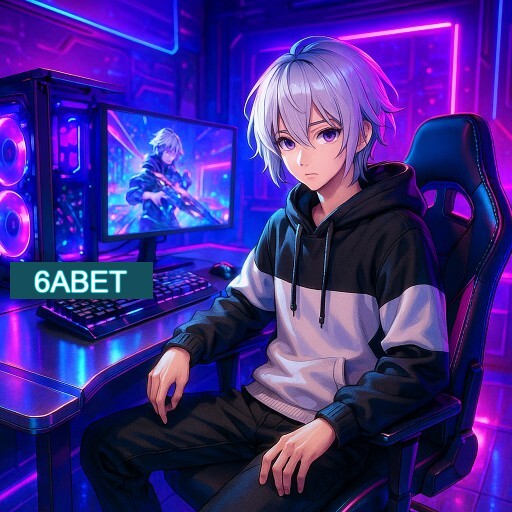 Imagem promocional do app oficial 6ABET destacando a conveniência de jogar cassino online pelo celular ou navegador