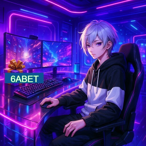 Imagem promocional do app oficial 6ABET destacando a conveniência de jogar cassino online pelo celular ou navegador