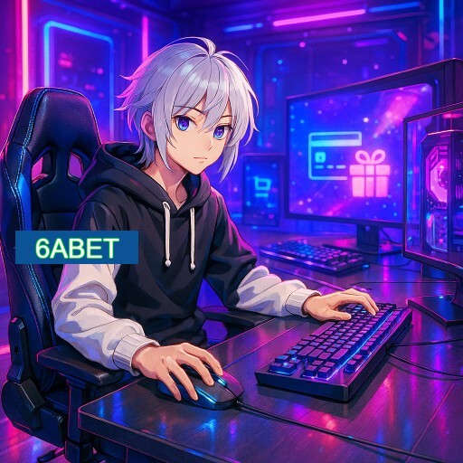 Imagem promocional do app oficial 6ABET destacando a conveniência de jogar cassino online pelo celular ou navegador