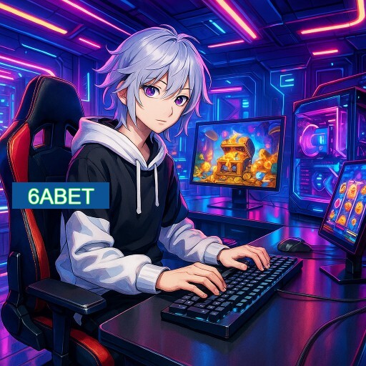 Imagem promocional do app oficial 6ABET destacando a conveniência de jogar cassino online pelo celular ou navegador