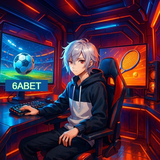 Imagem promocional do app oficial 6ABET destacando a conveniência de jogar cassino online pelo celular ou navegador