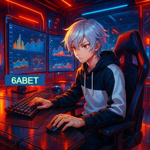 Imagem promocional do app oficial 6ABET destacando a conveniência de jogar cassino online pelo celular ou navegador