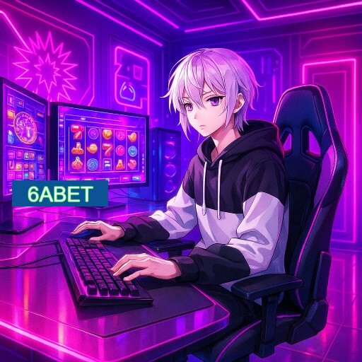 Imagem promocional do app oficial 6ABET destacando a conveniência de jogar cassino online pelo celular ou navegador