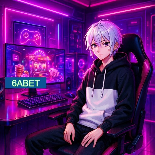 Imagem promocional do app oficial 6ABET destacando a conveniência de jogar cassino online pelo celular ou navegador