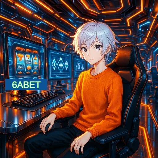 Imagem promocional do app oficial 6ABET destacando a conveniência de jogar cassino online pelo celular ou navegador