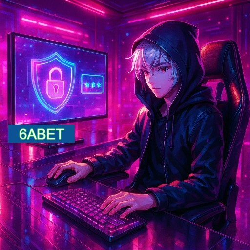 Imagem promocional do app oficial 6ABET destacando a conveniência de jogar cassino online pelo celular ou navegador