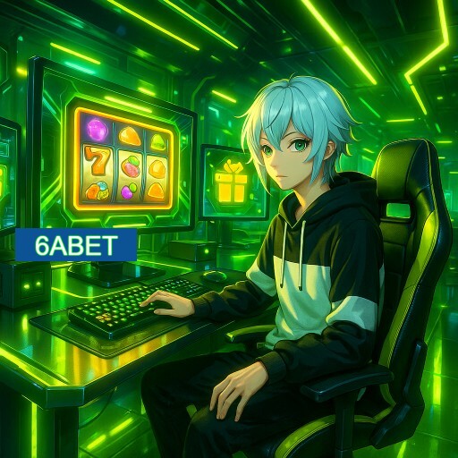 Imagem promocional do app oficial 6ABET destacando a conveniência de jogar cassino online pelo celular ou navegador